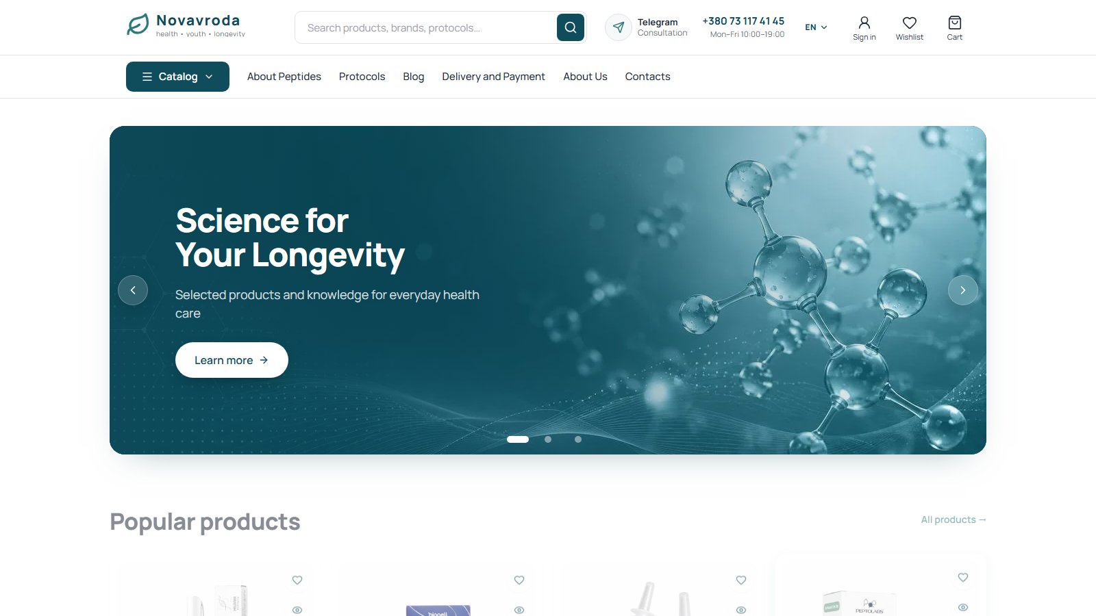 Novavroda online store